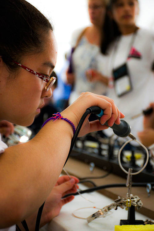 WFA's Girls of Promise® is proven to encourage girls to continue pursuing higher-level science, technology, engineering, and math (STEM) courses past eighth grade, with goals towards careers in these fields. Photo by Amanda M Potter Cole